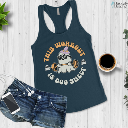 This Workout is Boo Sheet Workout Tank Top