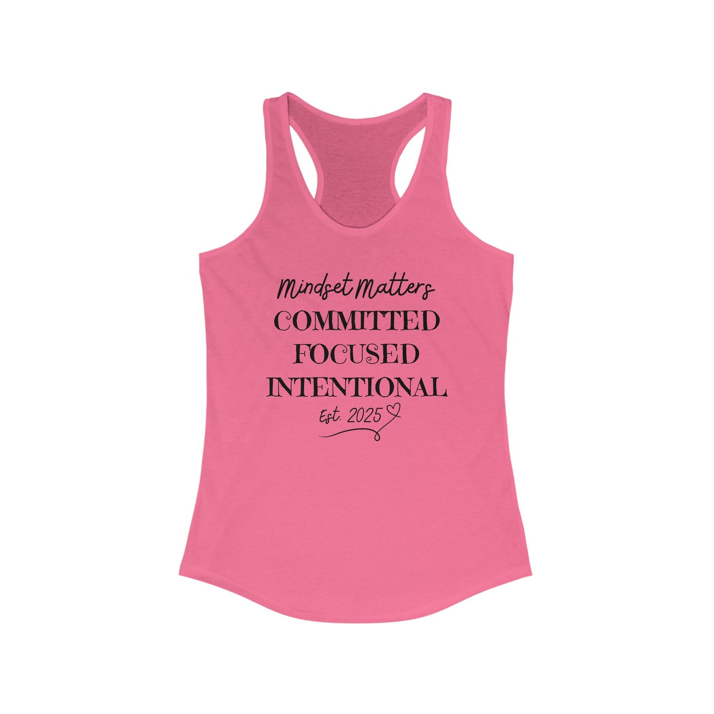 Mindset Matters 2025 Motivating Words Workout Tank Top for Women