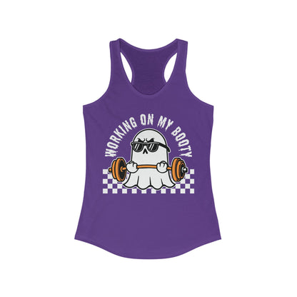 Working On My Booty Ghost Funny Workout Tank Top