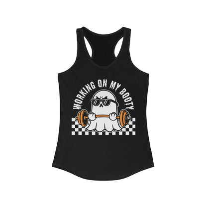 Working On My Booty Ghost Funny Workout Tank Top