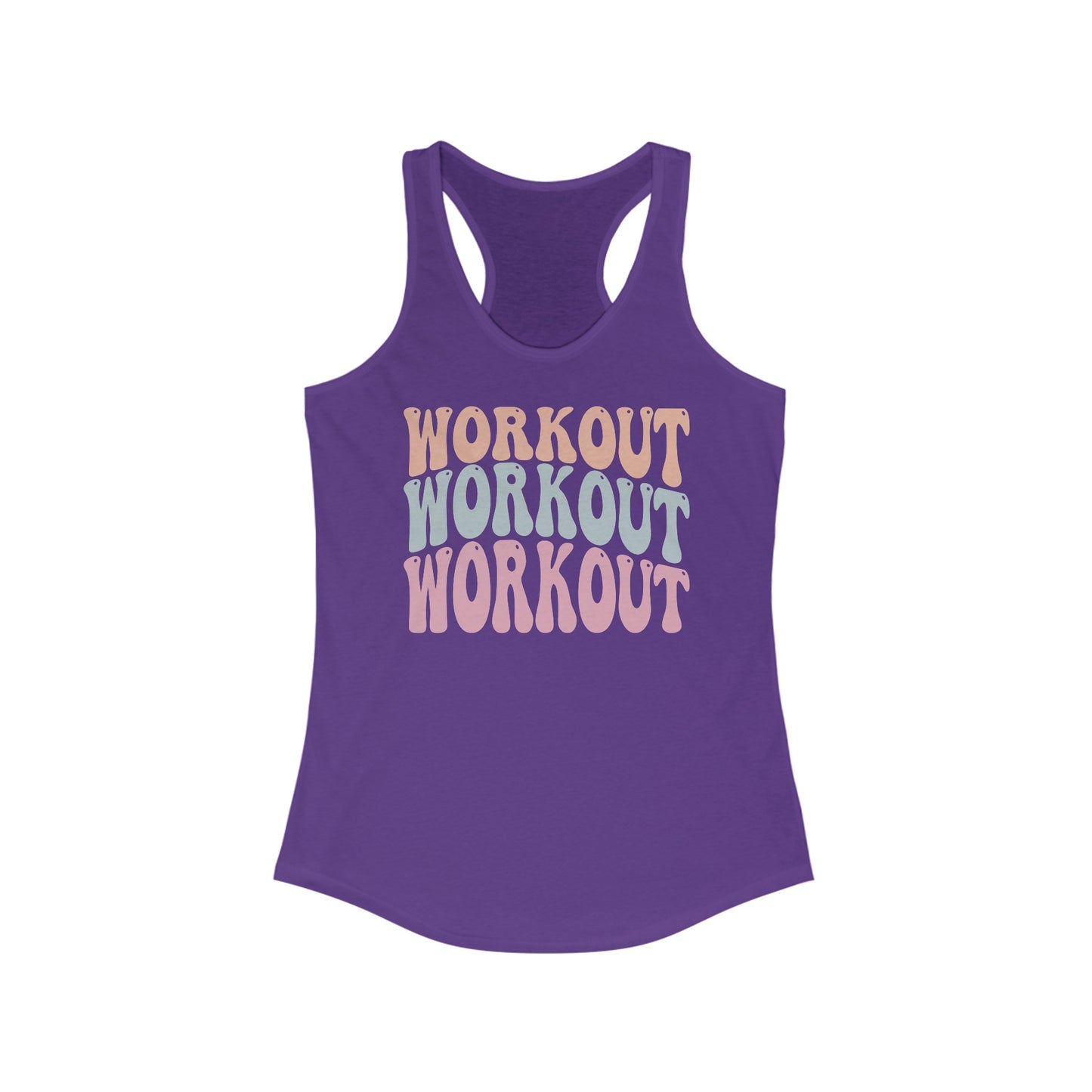 Womens Retro Workout Racerback Tank Top