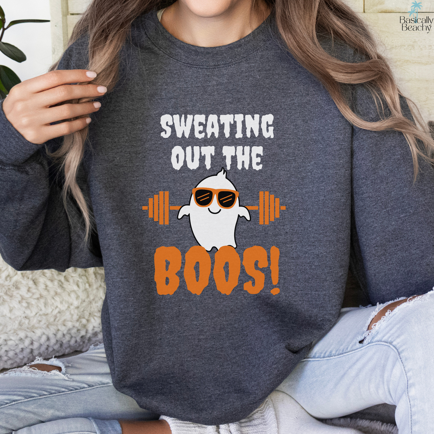 Sweating out the Boos Workout Halloween Sweatshirt