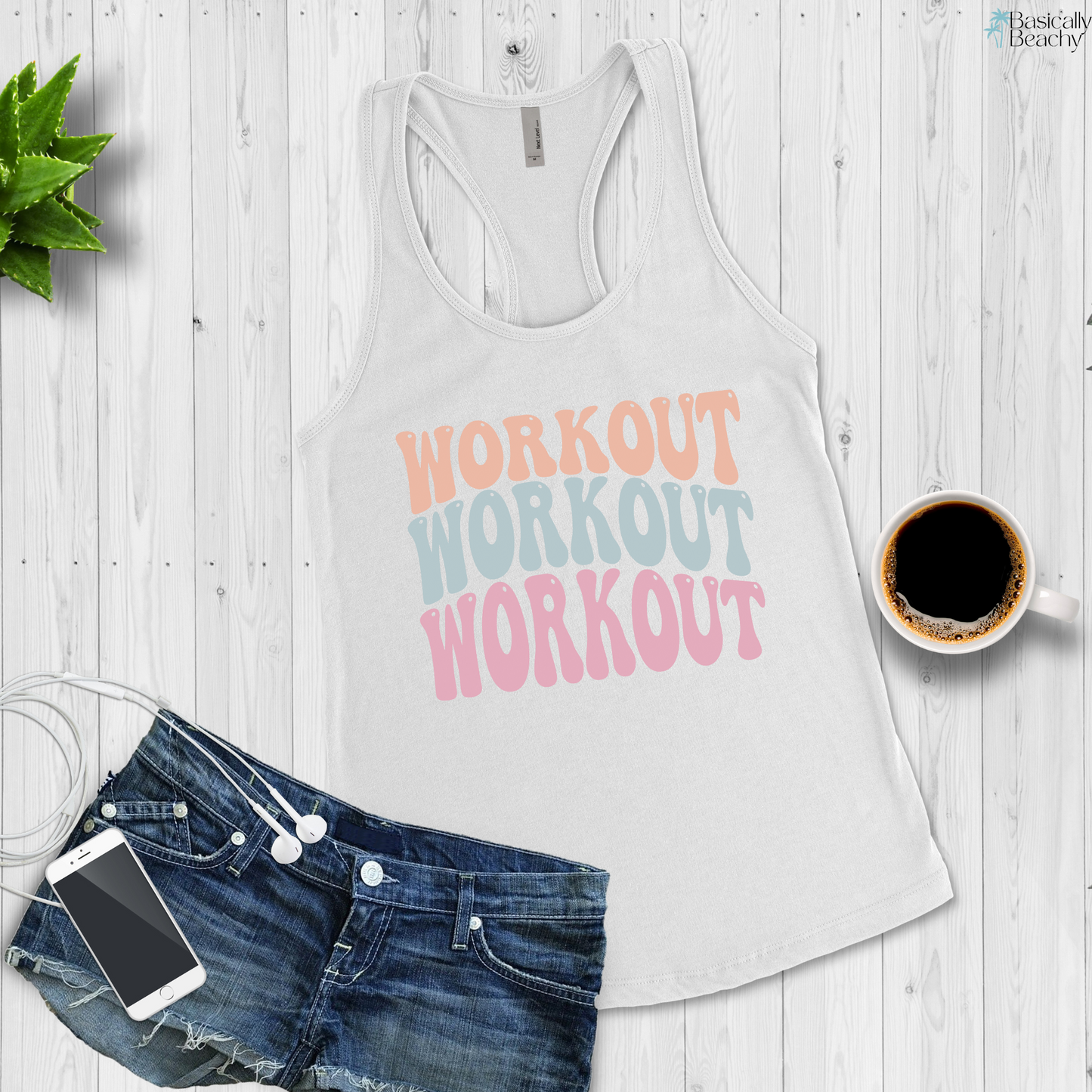 Womens Retro Workout Racerback Tank Top