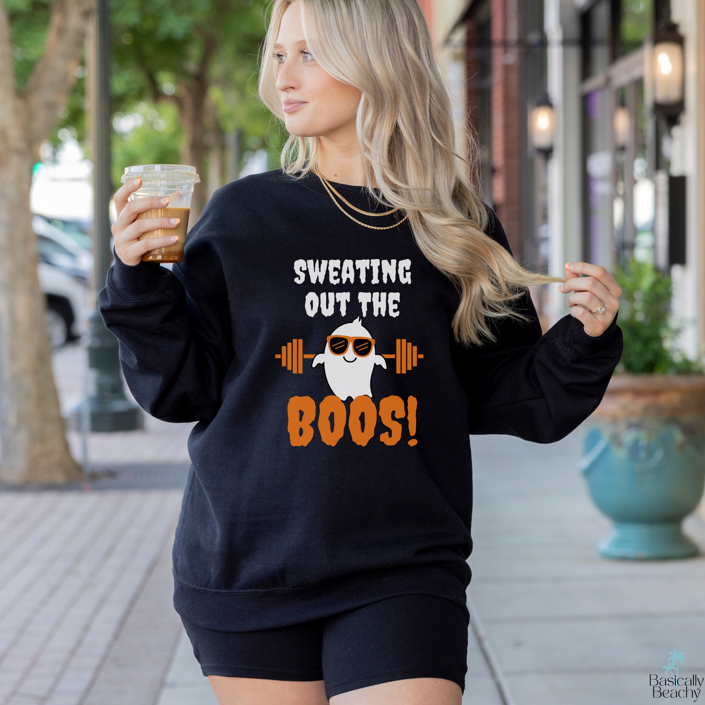 Sweating out the Boos Workout Halloween Sweatshirt