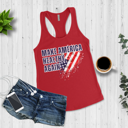 Make America Healthy Again Racerback Workout Tank Top for Women