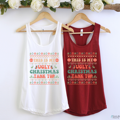 Funny Ugly Christmas Sweater Workout Fitness Tank Top for Women