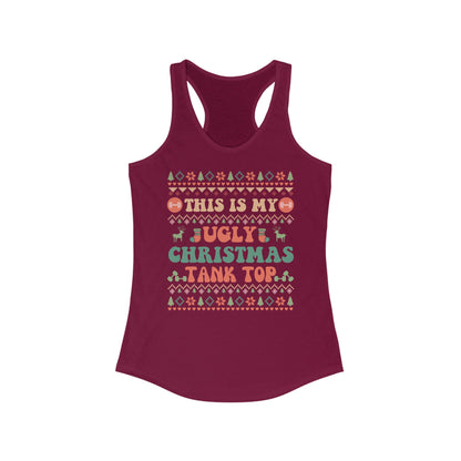 Funny Ugly Christmas Sweater Workout Fitness Tank Top for Women