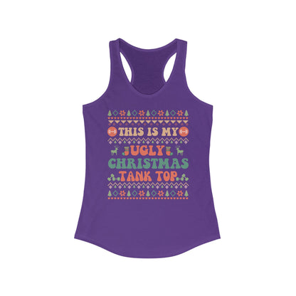 Funny Ugly Christmas Sweater Workout Fitness Tank Top for Women