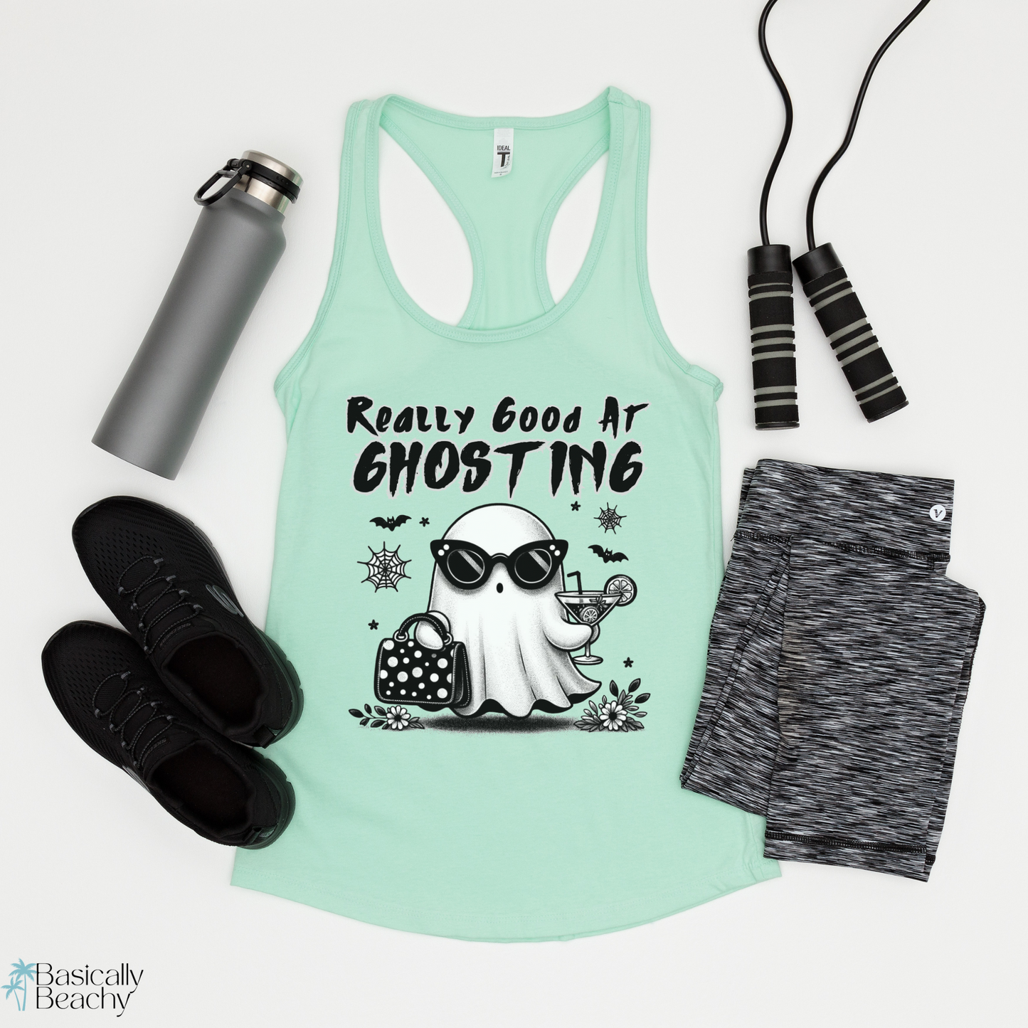 Ghosting Ghost Racerback Workout Tank Top for Women