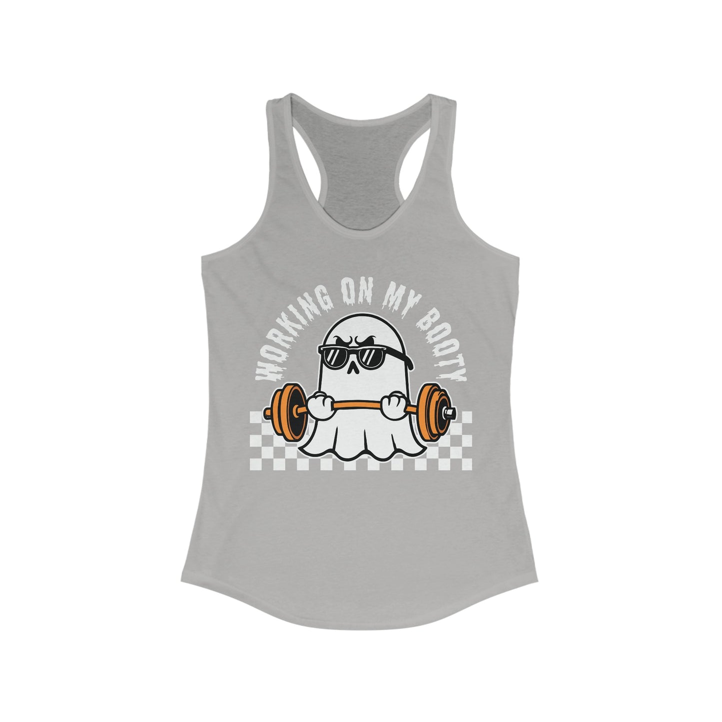 Working On My Booty Ghost Funny Workout Tank Top