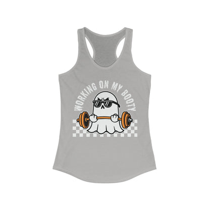 Working On My Booty Ghost Funny Workout Tank Top