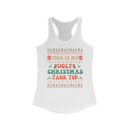 Funny Ugly Christmas Sweater Workout Fitness Tank Top for Women