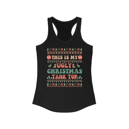 Funny Ugly Christmas Sweater Workout Fitness Tank Top for Women