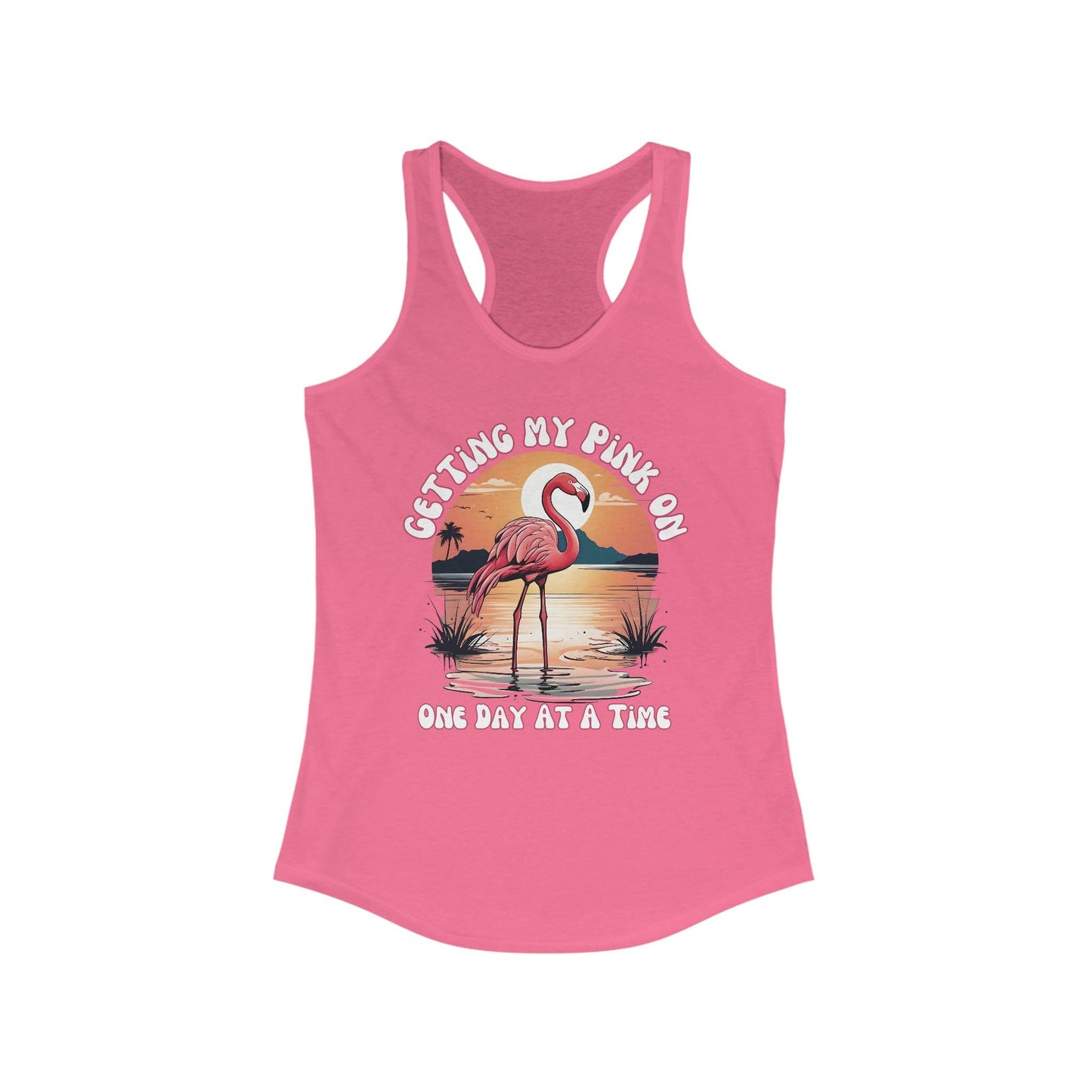 Pink Flamingo Workout Beach Tank Top for Women