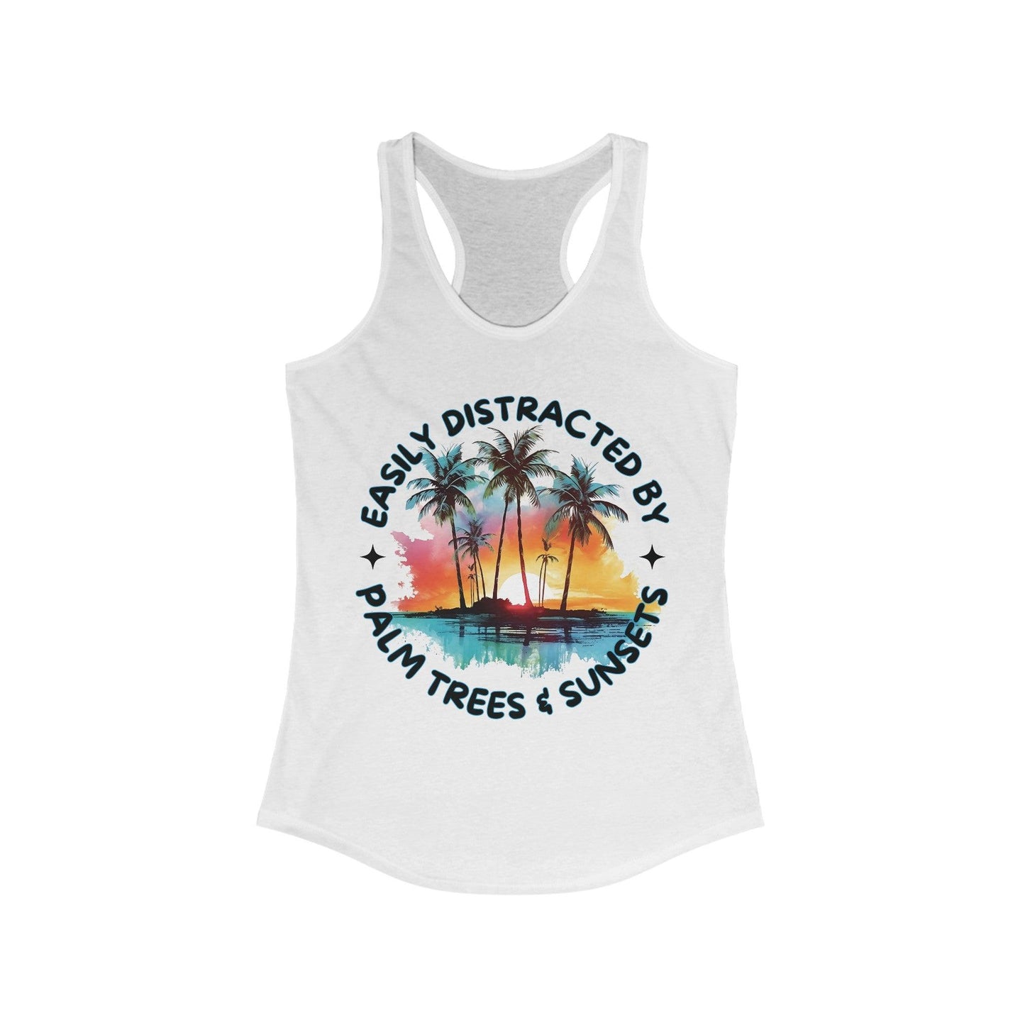 Easily Distracted by Palm Trees and Sunsets Tank Top - Basically Beachy