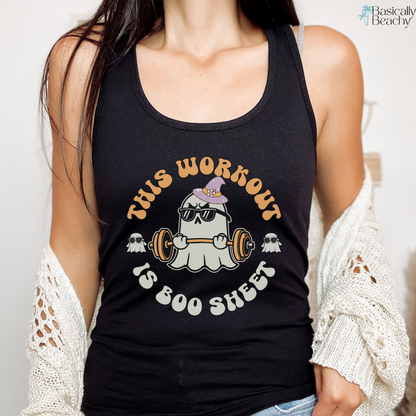 This Workout is Boo Sheet Workout Tank Top