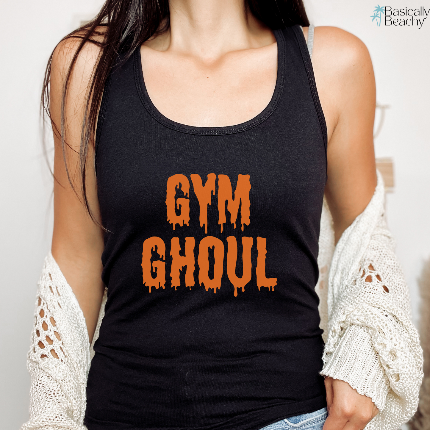 Gym Ghoul Halloween Workout Racerback Tank Top