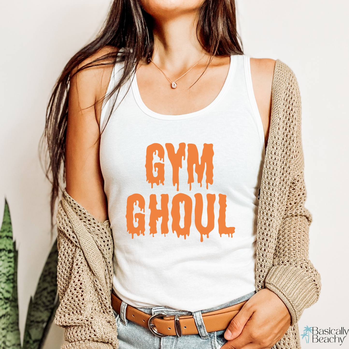 Gym Ghoul Halloween Workout Racerback Tank Top