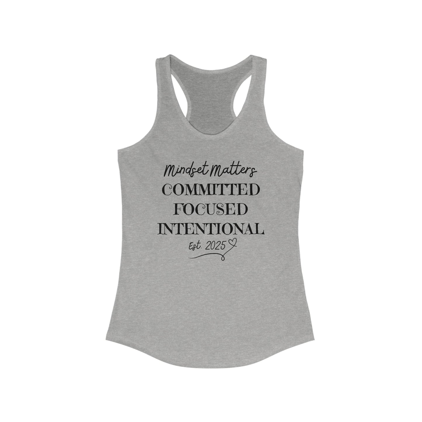 Mindset Matters 2025 Motivating Words Workout Tank Top for Women