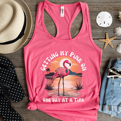 Pink Flamingo Workout Beach Tank Top for Women