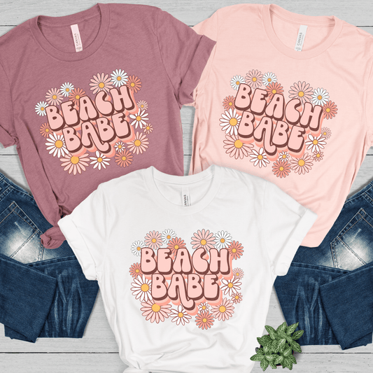 Beach Babe Boho Daisy Softstyle T-shirt - Basically Beachy
