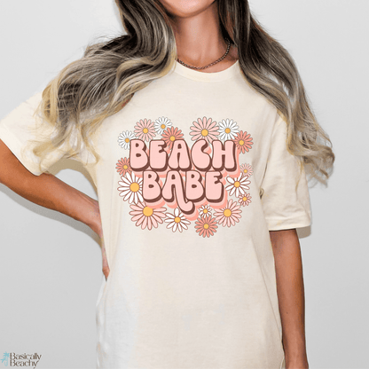 Beach Babe Boho Daisy Softstyle T-shirt - Basically Beachy