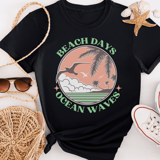 Beach Days Ocean Waves Beachy Unisex T-Shirt - Basically Beachy