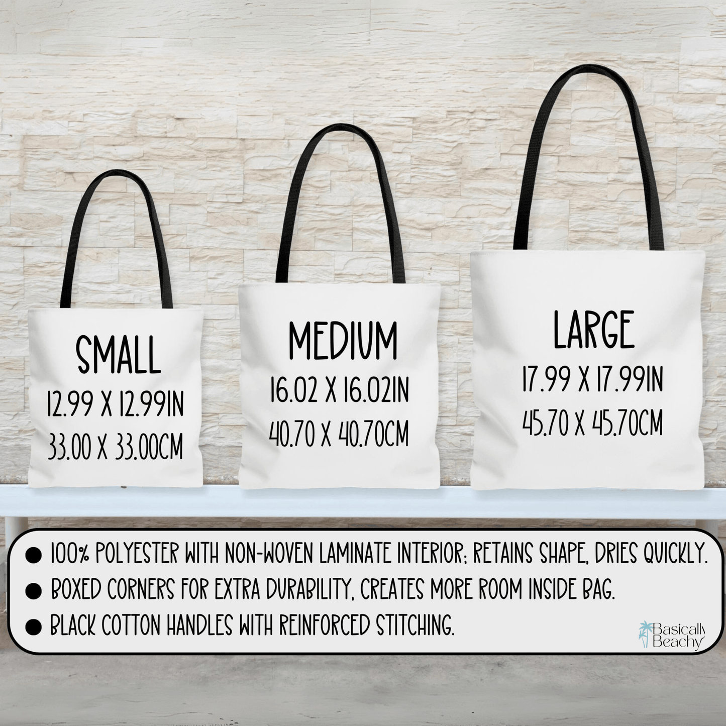 Beach Summer Words Tote Bag - Basically Beachy