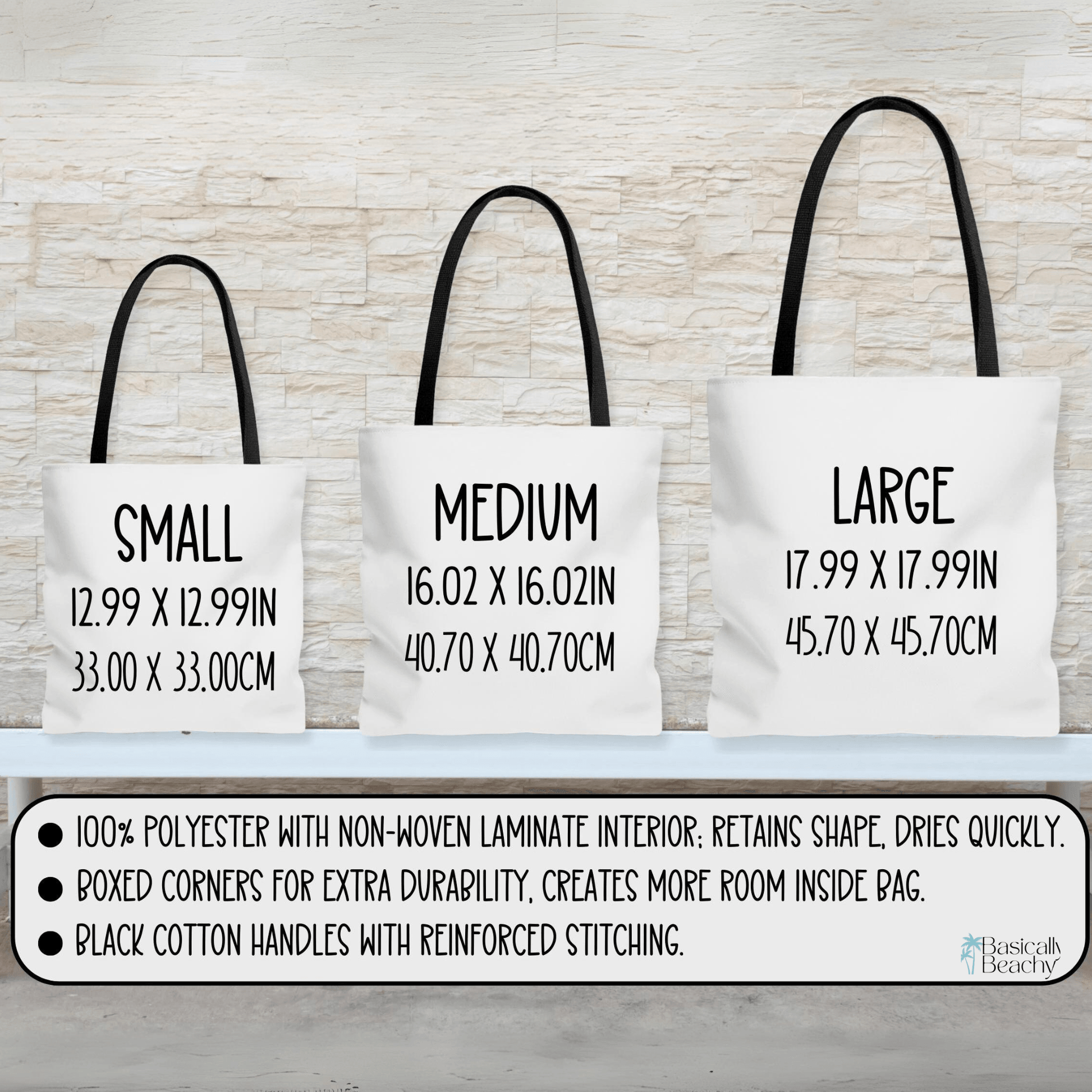 Beach Summer Words Tote Bag - Basically Beachy