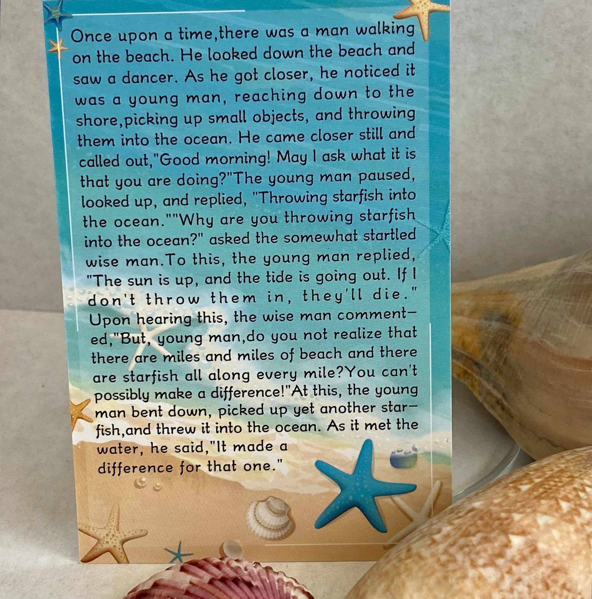 Crystal Starfish Earrings and Starfish Story Card Gift Set - Basically Beachy