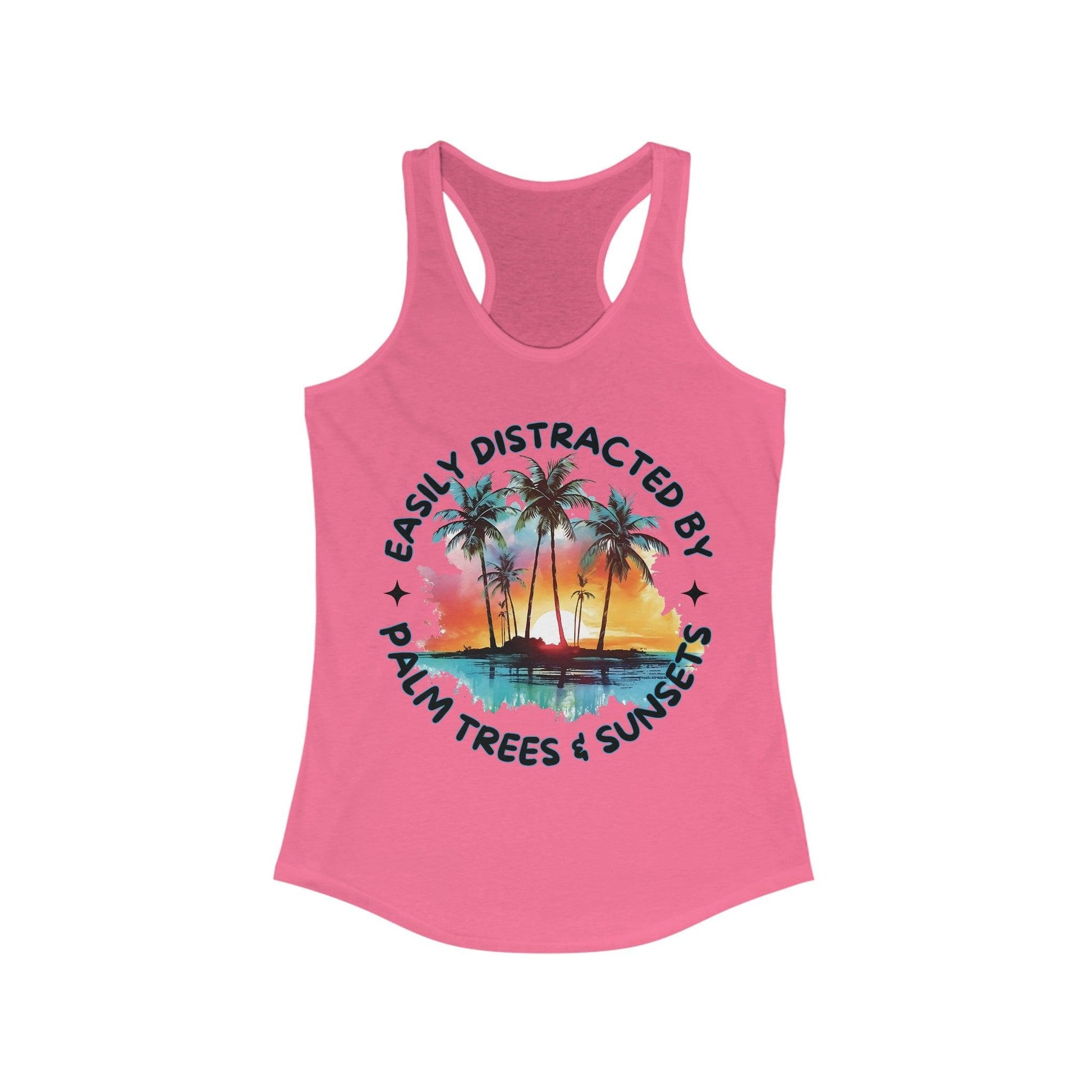 Easily Distracted by Palm Trees and Sunsets Tank Top - Basically Beachy