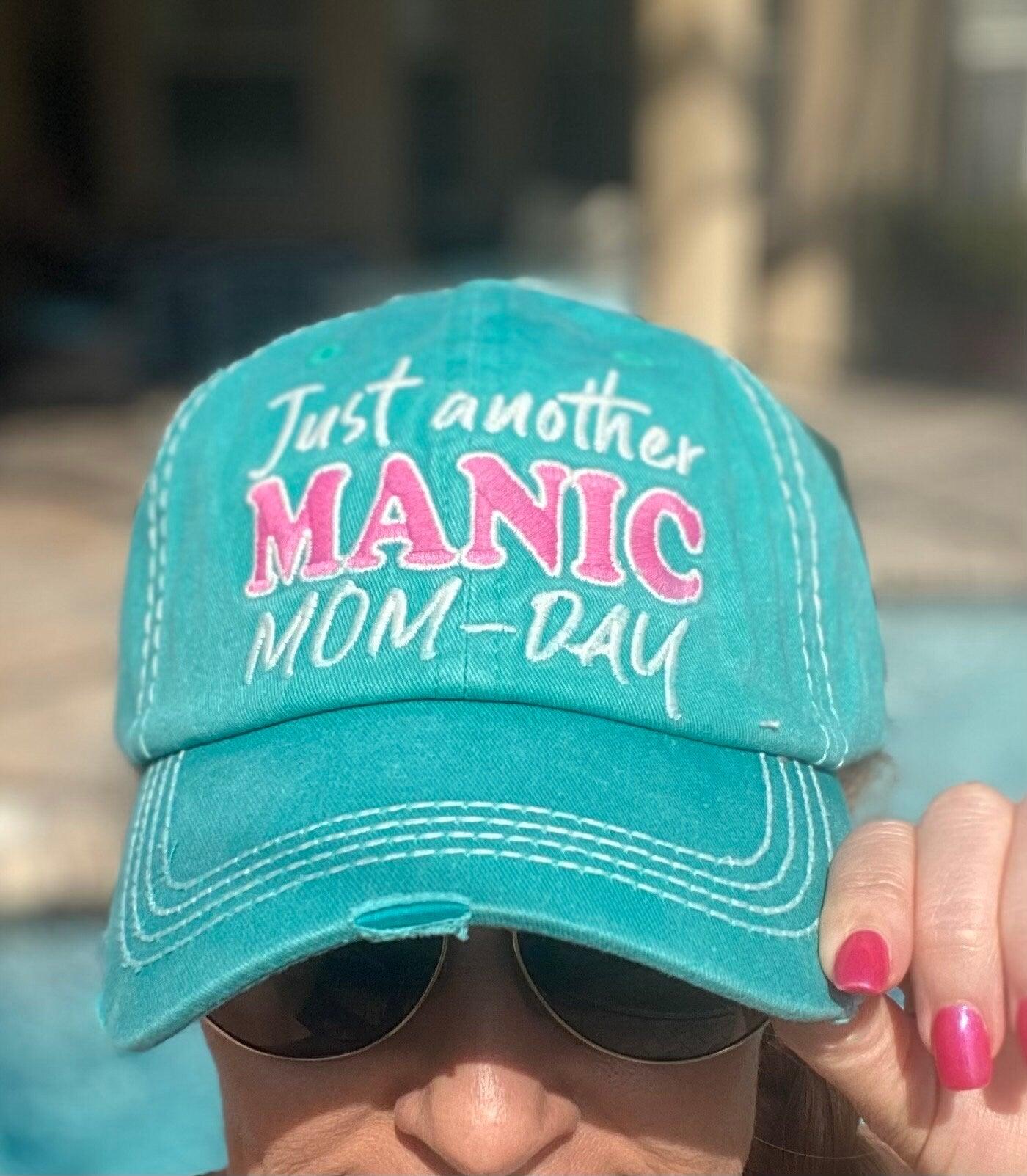 Embroidered Baseball Cap for Mom - Funny Just Another Manic Mom Day Design - Basically Beachy