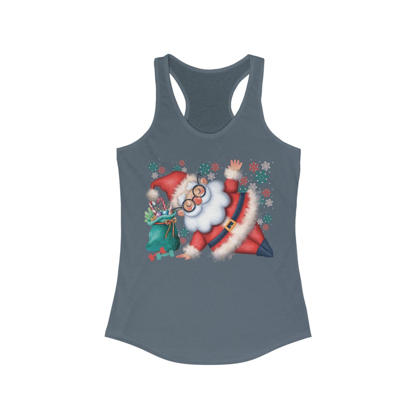 Exercising Santa Workout Tank Top for Women - Basically Beachy