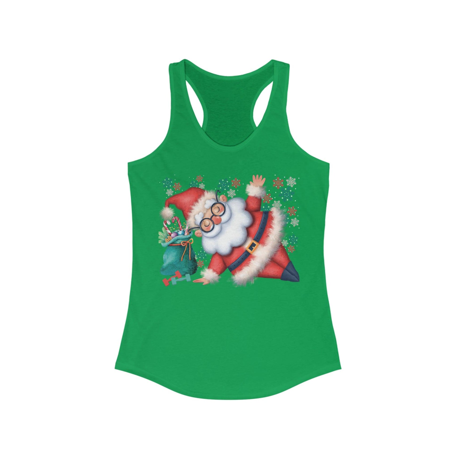 Exercising Santa Workout Tank Top for Women - Basically Beachy
