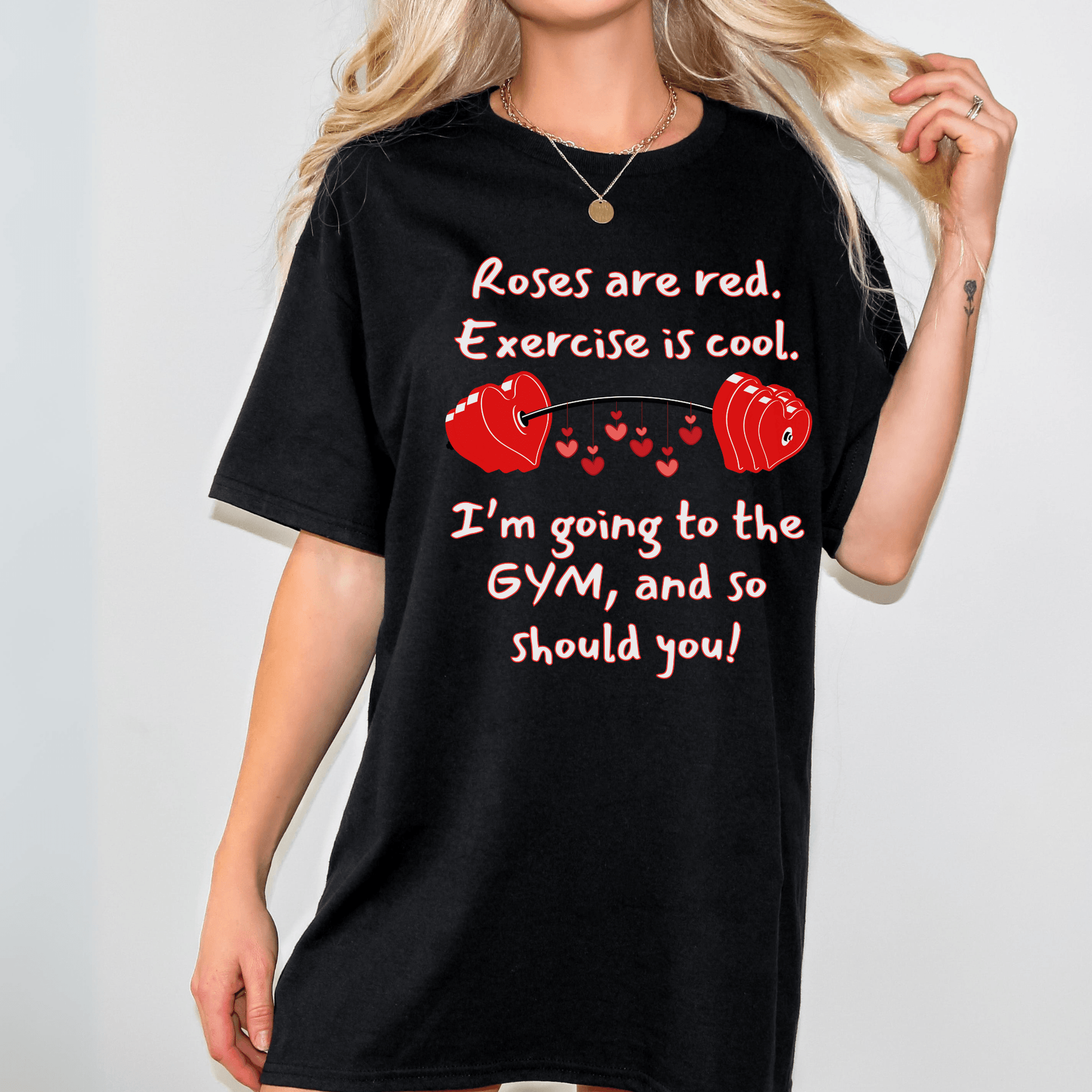 Funny Exercise Gym Valentine T-shirt - Basically Beachy