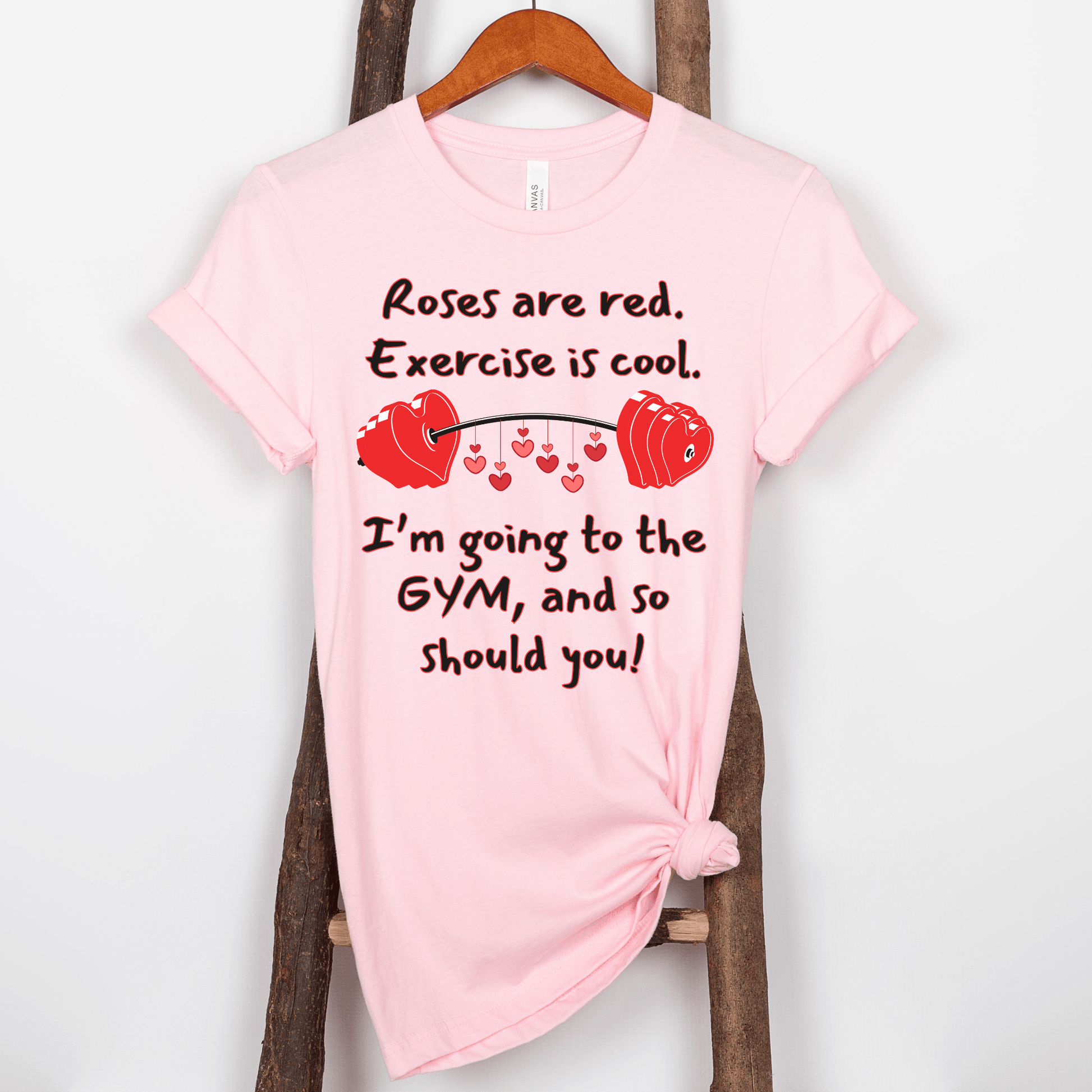 Funny Exercise Gym Valentine T-shirt - Basically Beachy