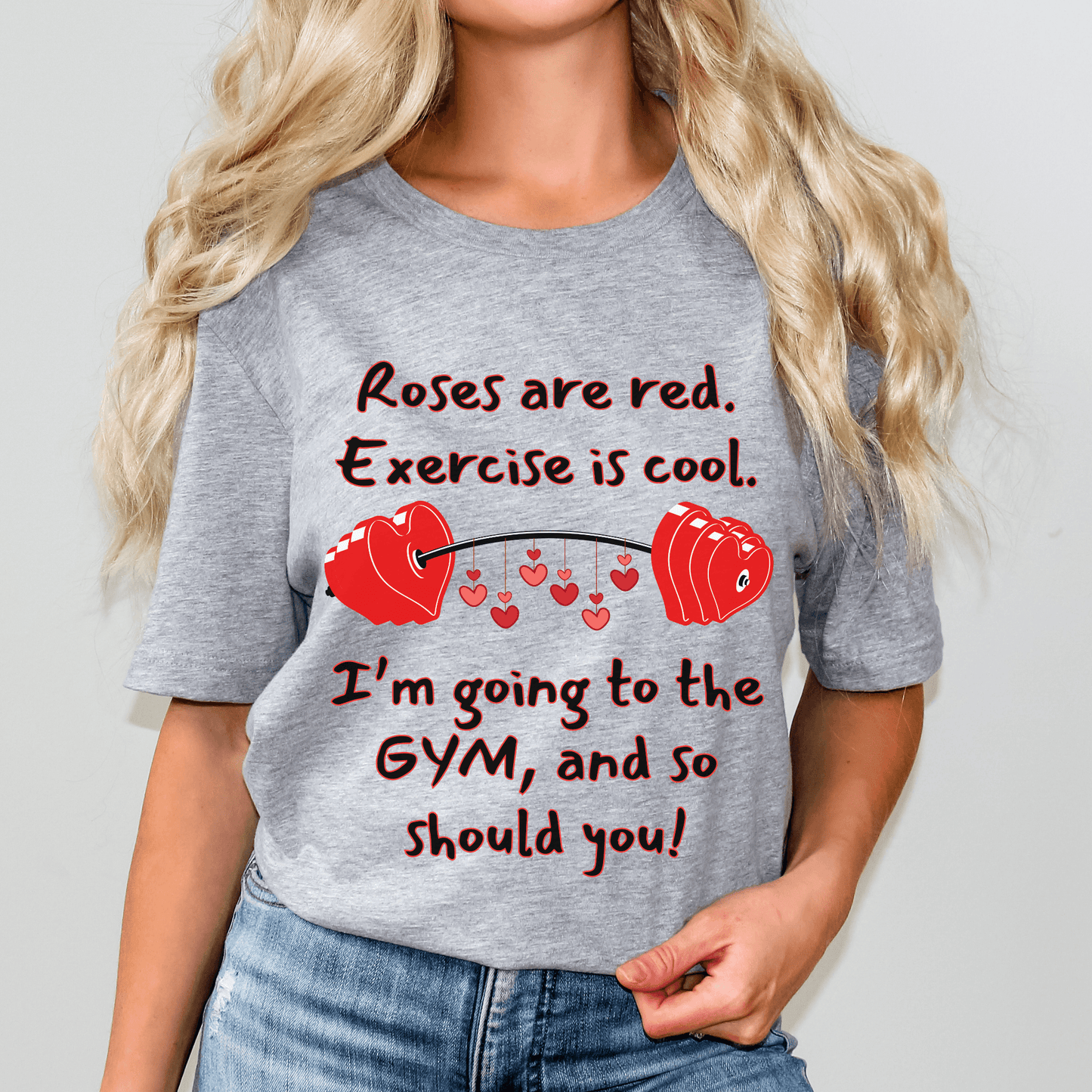 Funny Exercise Gym Valentine T-shirt - Basically Beachy