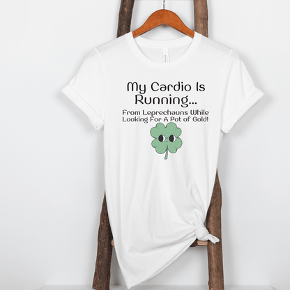 Funny St Patricks Day Running from Leprechauns T-shirt - Basically Beachy