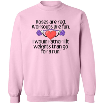 Funny Valentine Weight Lifting Workout Sweatshirt - Basically Beachy