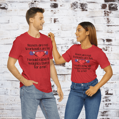 Funny Weight Lifting Valentine's Day T- Shirt - Basically Beachy