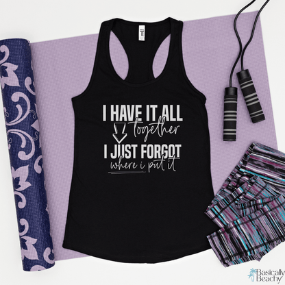 Funny Workout Fitness Tank Top For Women - Basically Beachy