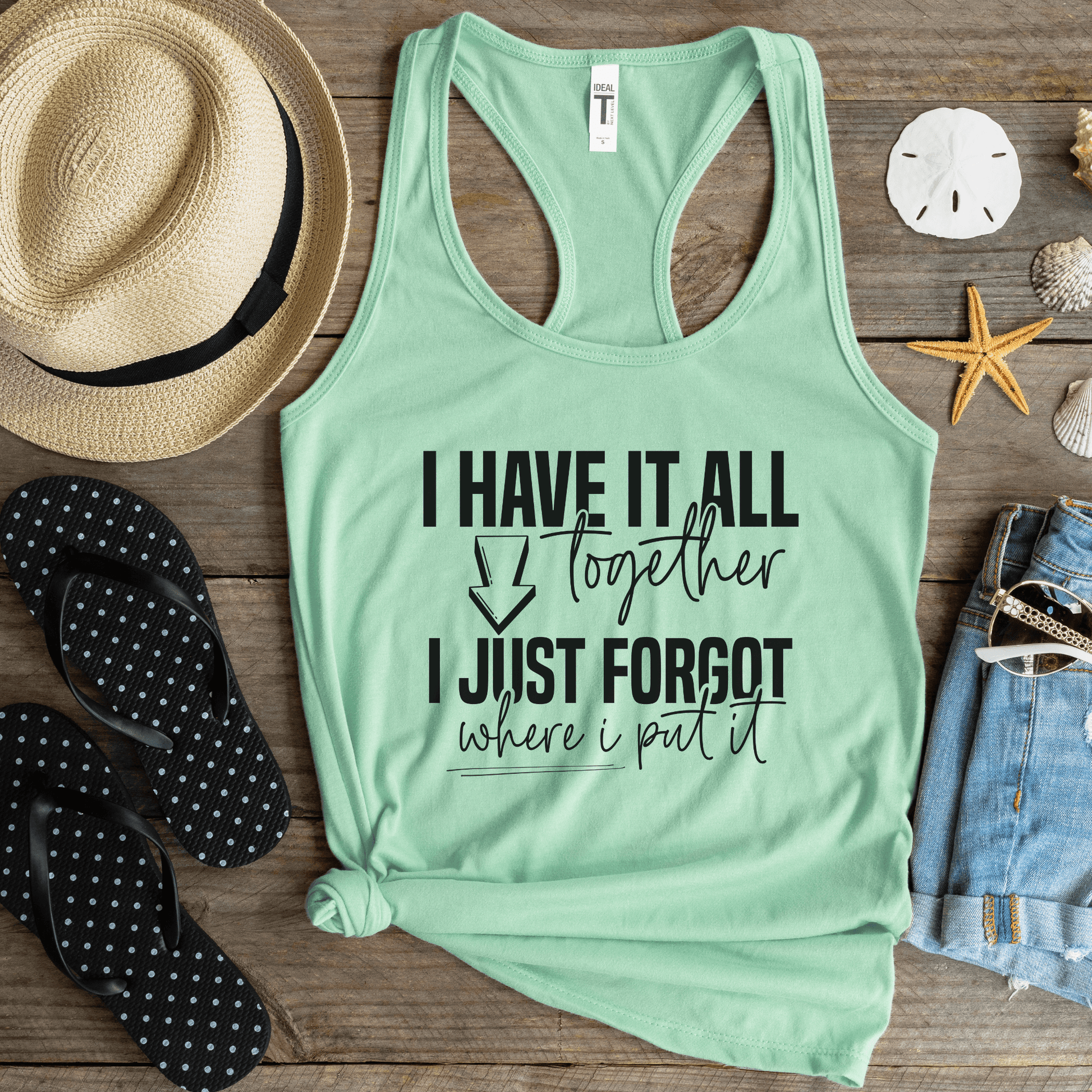 Funny Workout Fitness Tank Top For Women - Basically Beachy