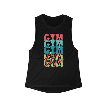 Gym Life Colorful Women's Flowy Muscle Tank Top - Basically Beachy