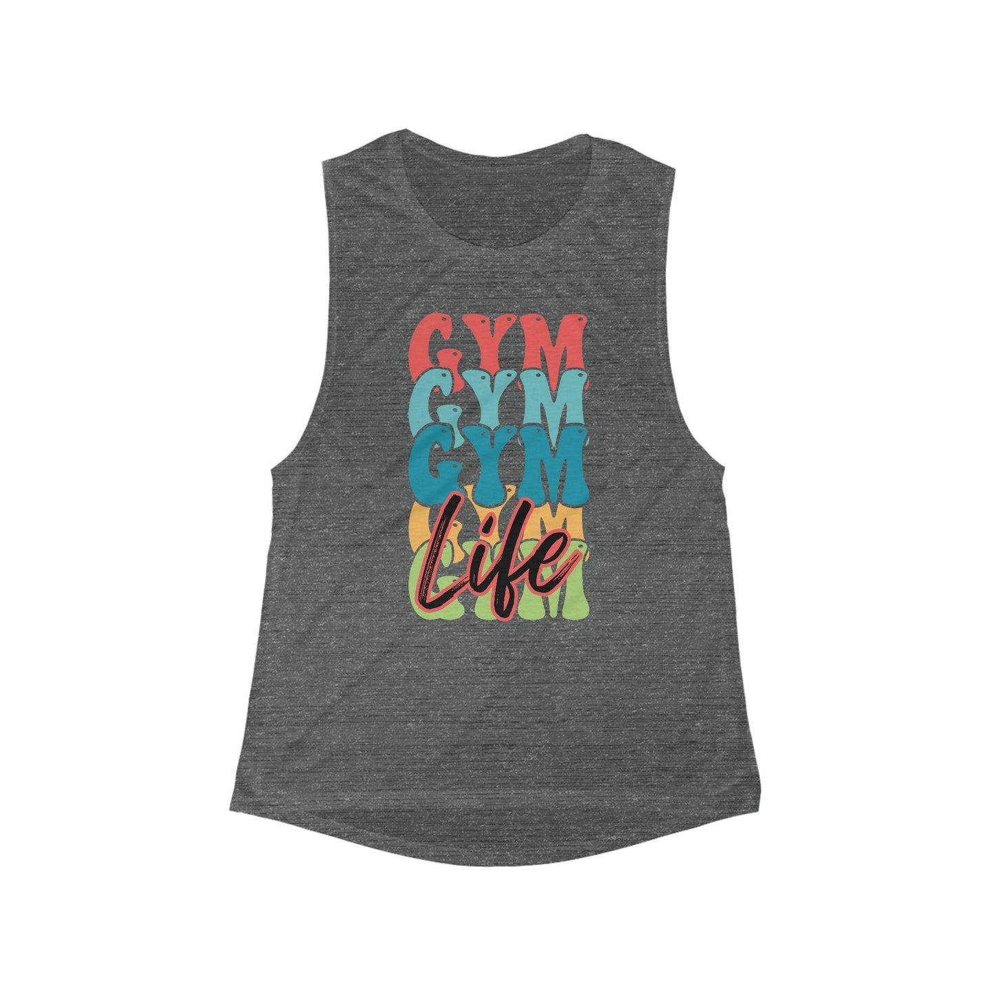 Gym Life Colorful Women's Flowy Muscle Tank Top - Basically Beachy