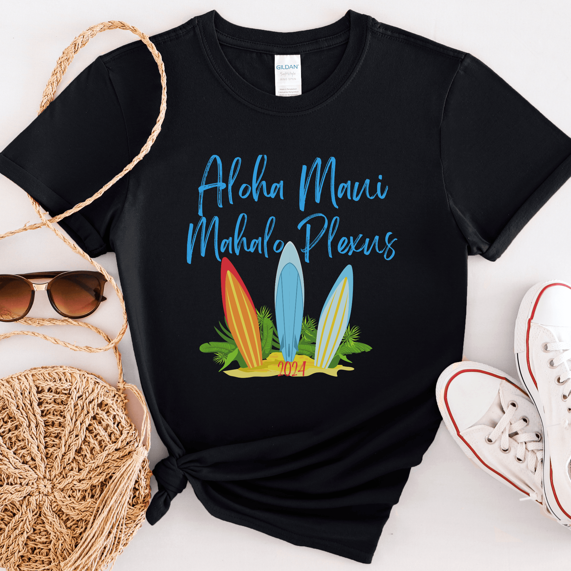 Maui Emerald Extravaganza 2024 Plexus T-Shirt, Aloha Maui - Basically Beachy