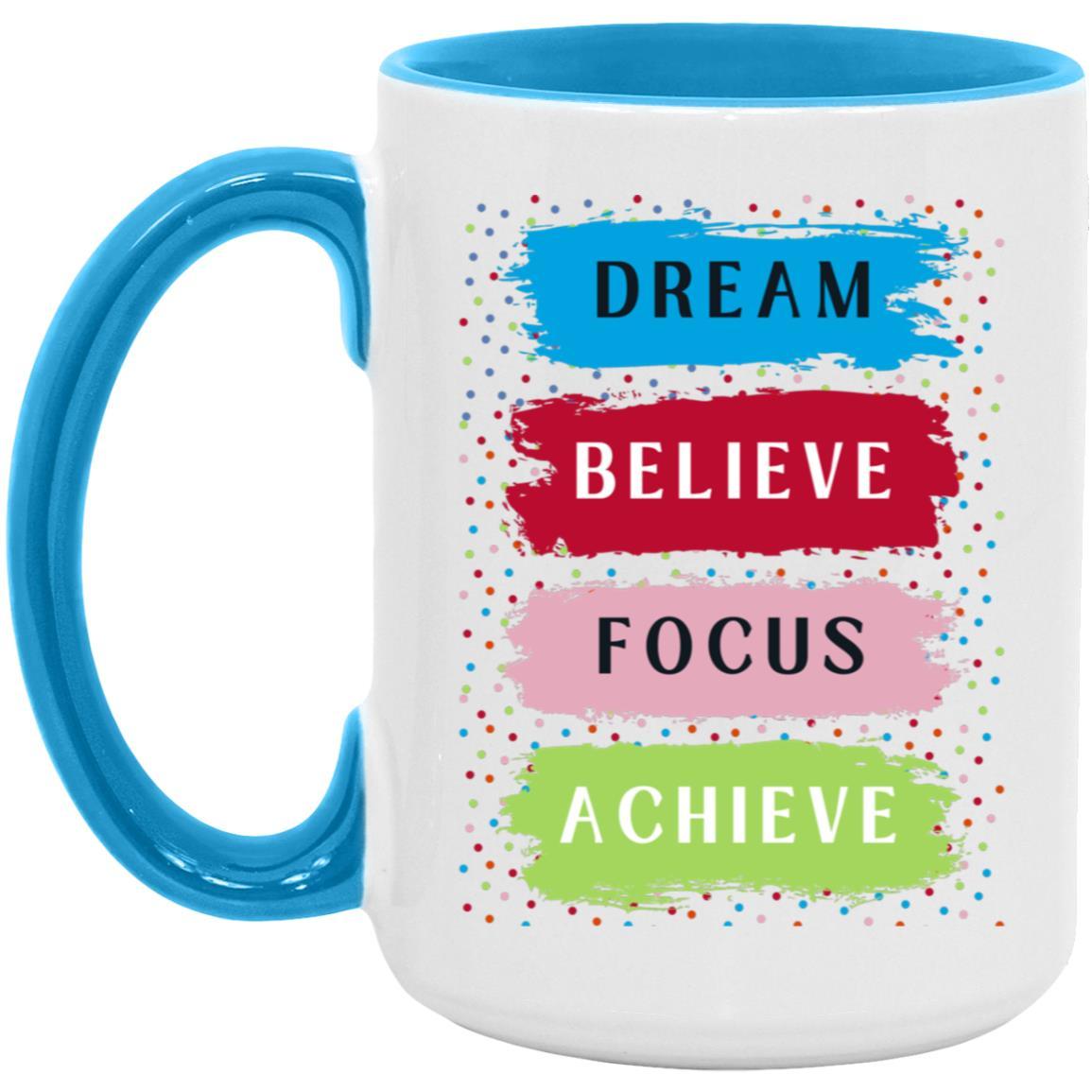 Motivational Inspirational Words 15oz Colorful Coffee Mug - Basically Beachy