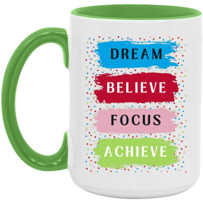 Motivational Inspirational Words 15oz Colorful Coffee Mug - Basically Beachy