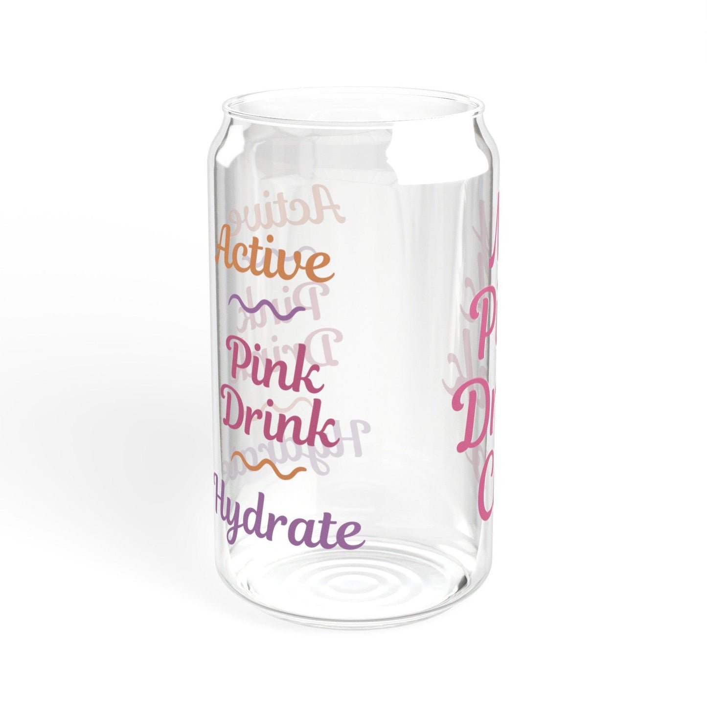 My Pink Drink Cup Active Hydrate Glass Sipper Cup, 16oz - Basically Beachy