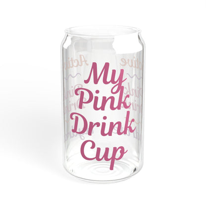 My Pink Drink Cup Active Hydrate Glass Sipper Cup, 16oz - Basically Beachy