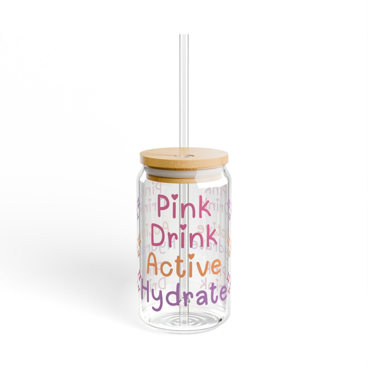 Pink Drink Active Hydrate Glass Sipper Cup, 16oz - Basically Beachy